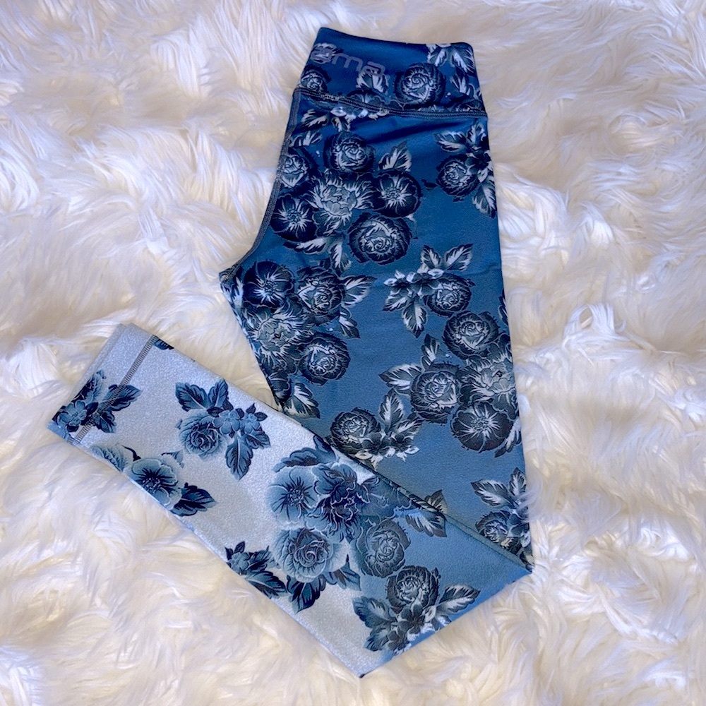 NIYAMA Blue Rose Leggings M